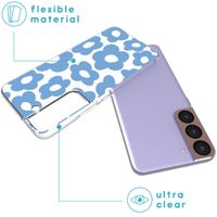 imoshion Design hoesje Samsung Galaxy S22 - Retro Blue Flowers