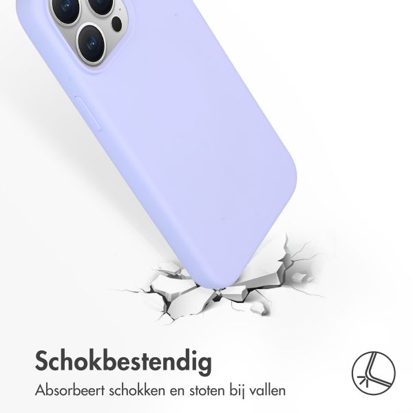 Accezz Liquid Silicone Backcover Apple iPhone 15 Pro Max - Paars