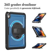 Accezz Rugged Backcover met schouderstrap Apple iPad 11 (2025) 11 inch A16 / iPad 10 (2022) 10.9 inch - Blauw