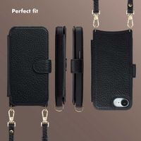 Selencia Riva Bookcase with MagSafe and phone strap Apple iPhone 17e / 16e - Black
