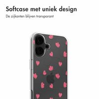 imoshion  Design hoesje iPhone 16 - Dusty Rose Connected Hearts