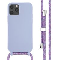 imoshion Silicone Case with Strap Apple iPhone 12 (Pro) - Purple