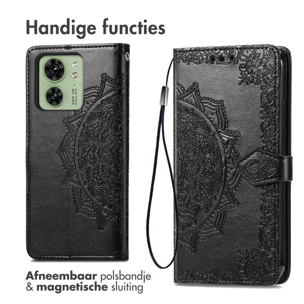 imoshion Mandala Bookcase Motorola Edge 40 - Zwart