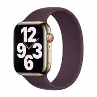 Apple Siliconen solobandje Apple Watch | 38/40/41/42 mm - Maat 3 - Dark Cherry