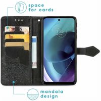 imoshion Mandala Bookcase Motorola Moto G51 - Zwart