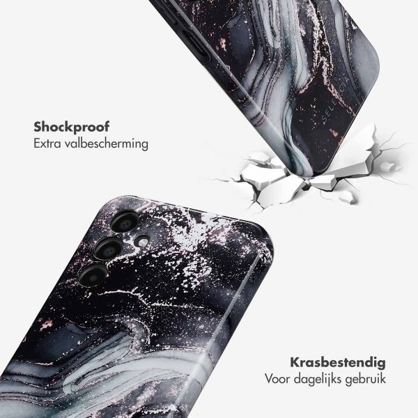 Selencia Vivid Tough Backcover Samsung Galaxy A15 (5G/4G) - Chic Marble Black