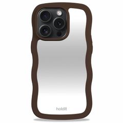 Holdit Wavy Case iPhone 15 Pro - Chocolate / Mirror