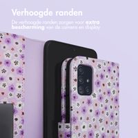 imoshion Design Bookcase Samsung Galaxy A51 - Purple Flowers