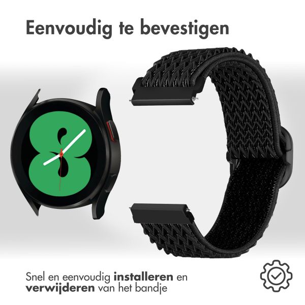 imoshion Elastisch nylon bandje Samsung Galaxy Watch 7 40/44 mm - Zwart
