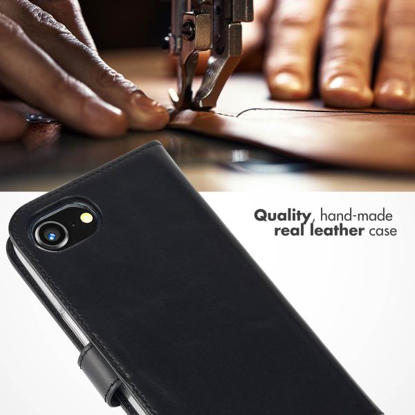 Selencia Genuine Leather Book Case Apple iPhone 17e / 16e - Black