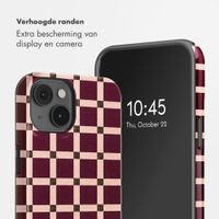 Selencia Vivid Backcover met MagSafe Apple iPhone 14 - Check This Burgundy