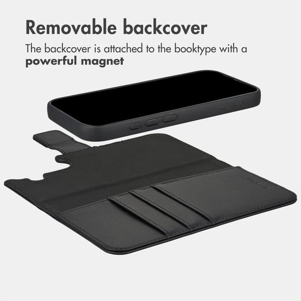 imoshion Uitneembare 2-in-1 Luxe Bookcase Apple iPhone 16 - Zwart