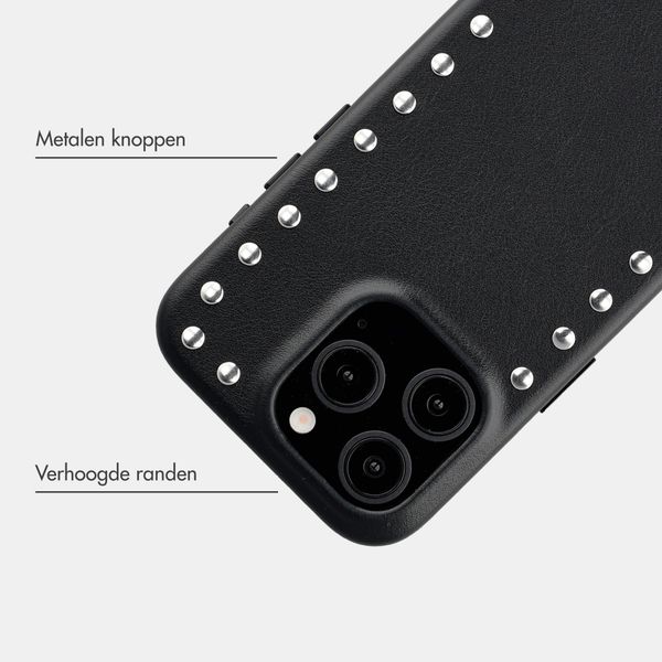 Selencia Studs Backcover met MagSafe Apple iPhone 15 Pro - Velvet Black