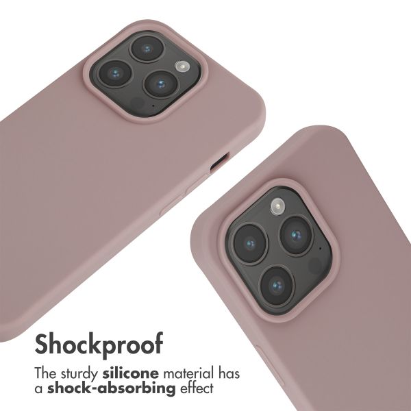 imoshion Silicone Case with Strap Apple iPhone 15 Pro - Sand Pink