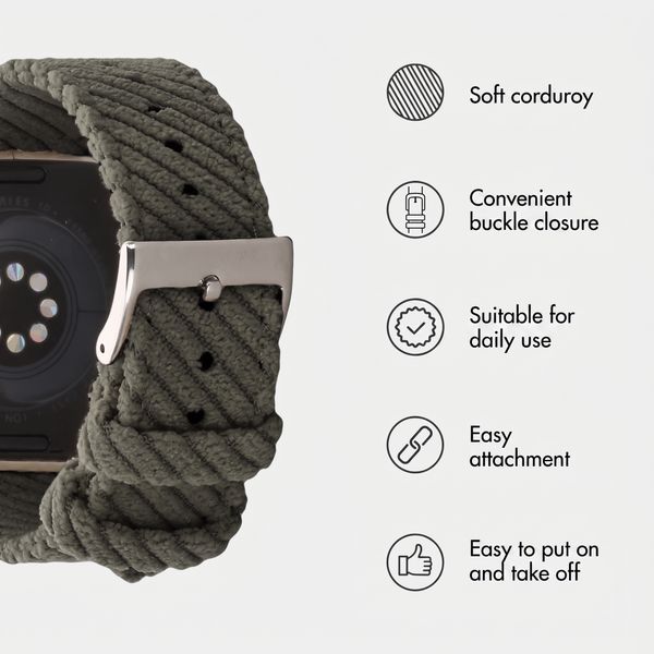 imoshion Corduroy strap Apple Watch | 38/40/41/42 mm - Green