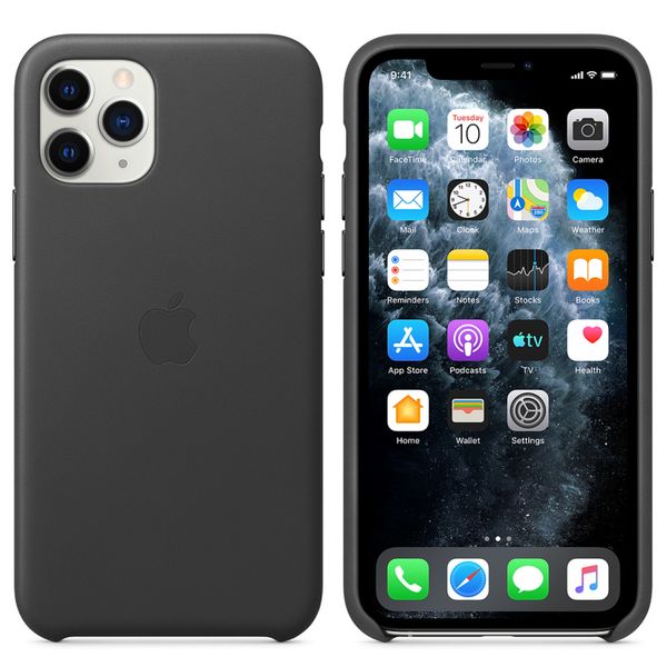Apple Leather Backcover Apple iPhone 11 Pro - Black