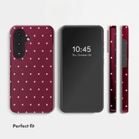 Selencia Vivid Back Cover with MagSafe Samsung Galaxy S26 - Happy Dots Burgundy
