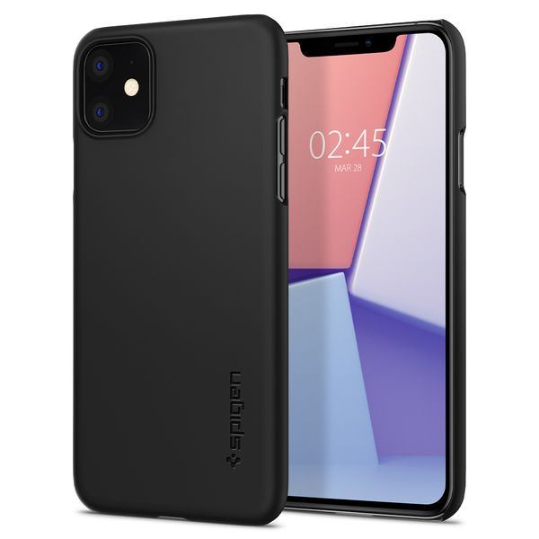 Spigen Thin Fit Backcover iPhone 11 - Zwart