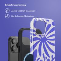 Selencia Vivid Tough Backcover met MagSafe iPhone 16 Pro Max - Modern Bloom Sapphire Blue