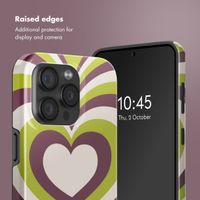 Selencia Vivid Back Cover with MagSafe Apple iPhone 15 Pro - Double Hearts Plum Fern