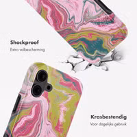 Selencia Vivid Backcover met MagSafe Apple iPhone 16 - Marble Pink