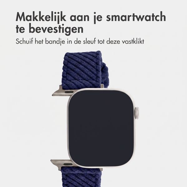 imoshion Corduroy bandje Apple Watch | 44/45/46/49 mm - Donkerblauw