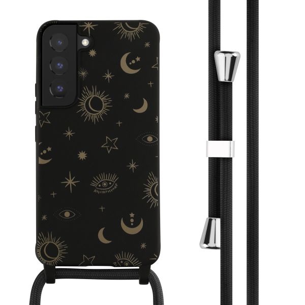 imoshion Siliconen design hoesje met koord Samsung Galaxy S22 - Sky Black