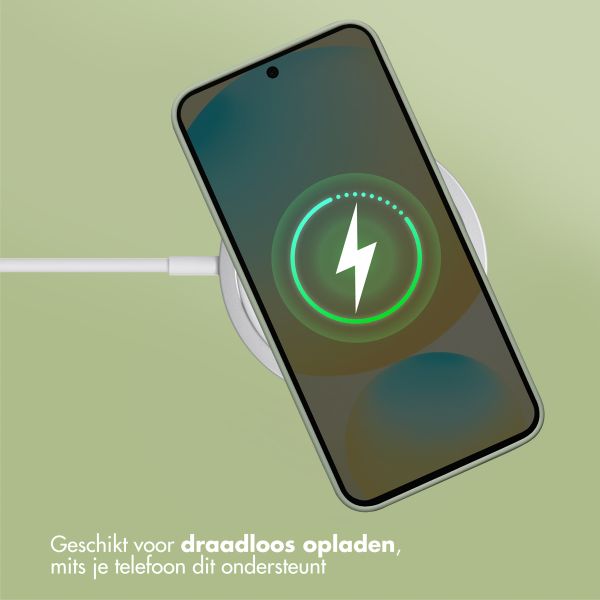 Accezz Liquid Silicone Backcover met MagSafe Samsung Galaxy S25 FE - Cooper Green