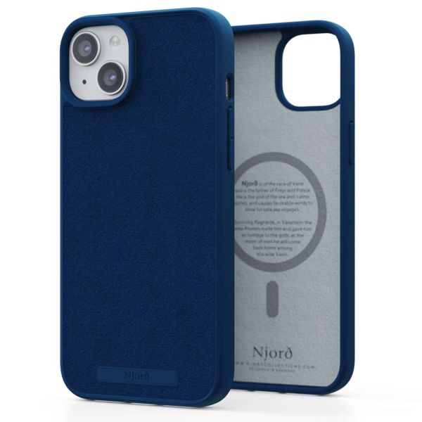 Njorð Collections Suède Comfort+ Case MagSafe Apple iPhone 15 Plus - Blue