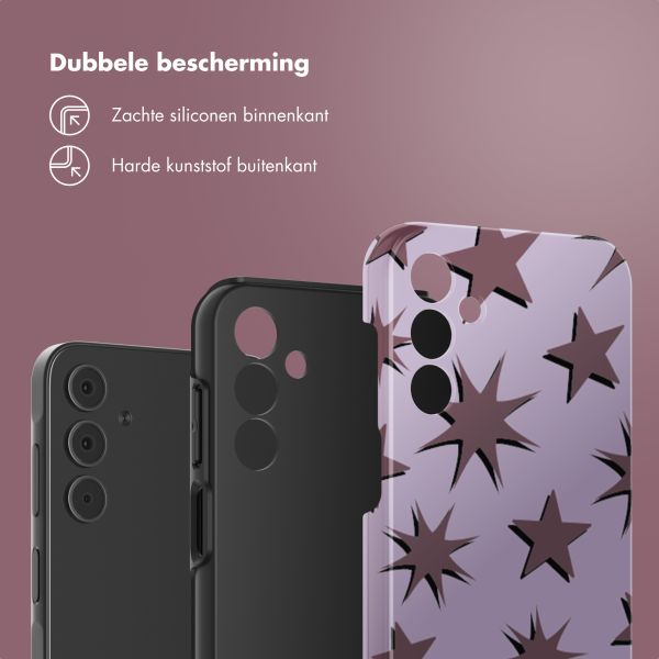 Selencia Vivid Tough Backcover Samsung Galaxy A15 (5G/4G) - Stars Plum Lilac