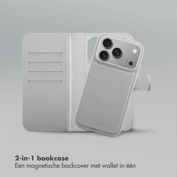 Accezz Edge Uitneembare Bookcase met MagSafe Apple iPhone 18 Pro / 17 Pro - Grijs
