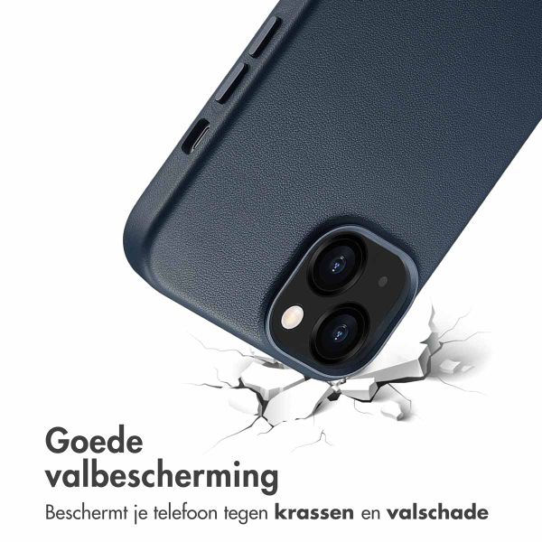 Accezz MagSafe Leather Backcover Apple iPhone 13 - Nightfall Blue