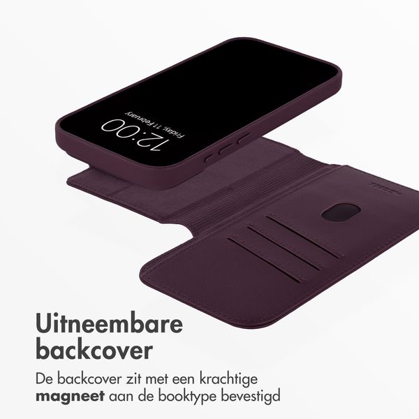 Accezz Leather Bookcase 2-in-1 met MagSafe Apple iPhone 18 Pro Max / 17 Pro Max - Heath Purple