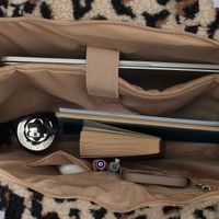 Selencia Zaya Tote Bag - Teddy Laptoptas 16 inch - Leopard