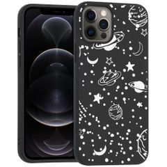 imoshion Design hoesje iPhone 12 (Pro) - Heelal - Wit