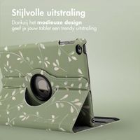 imoshion 360° Draaibare Design Bookcase Apple iPad 6 (2018) 9.7 inch / iPad 5 (2017) 9.7 inch - Green Flowers