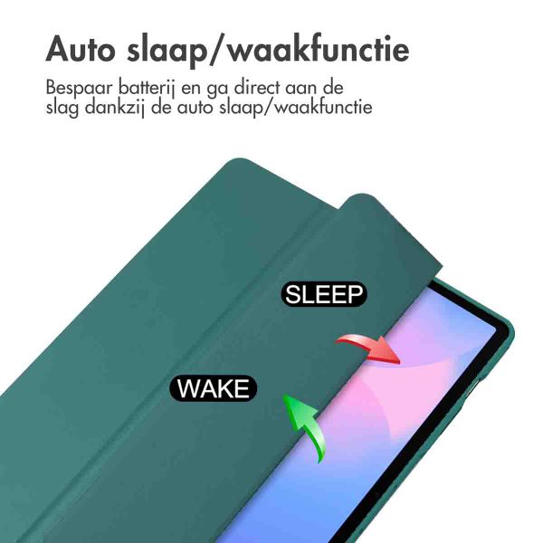 imoshion Trifold Hardcase Bookcase Samsung Galaxy Tab S10 FE Plus - Groen