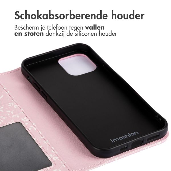 imoshion Design Bookcase iPhone 12 (Pro) - Pink Bazaar Flowers