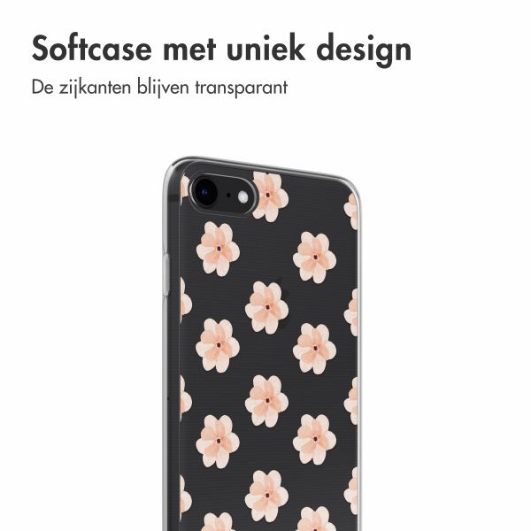 imoshion Design hoesje iPhone SE (2022 / 2020) / 8 / 7 - Floral Peach