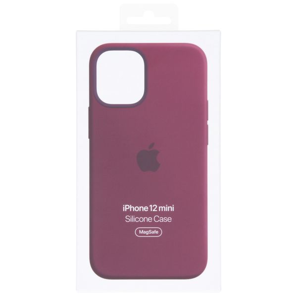 Apple Silicone Backcover MagSafe Apple iPhone 12 Mini - Plum