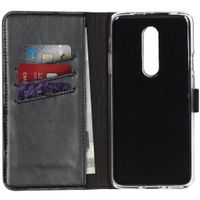 Selencia Echt Leren Bookcase OnePlus 7 Pro - Zwart