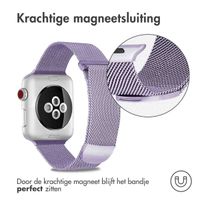 imoshion Milanees magnetisch bandje Apple Watch Series 1-10 / SE / Ultra (2) - 42/44/45/46/49 mm - Maat M - Paars