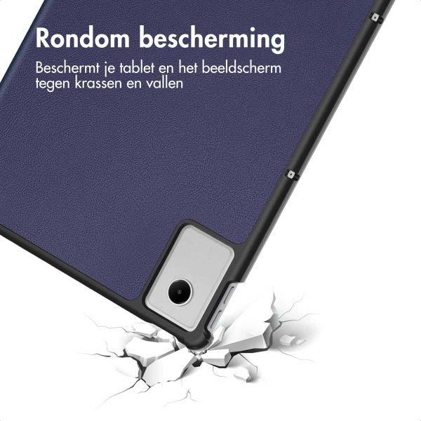 imoshion Trifold Bookcase Lenovo Idea Tab Plus - Donkerblauw
