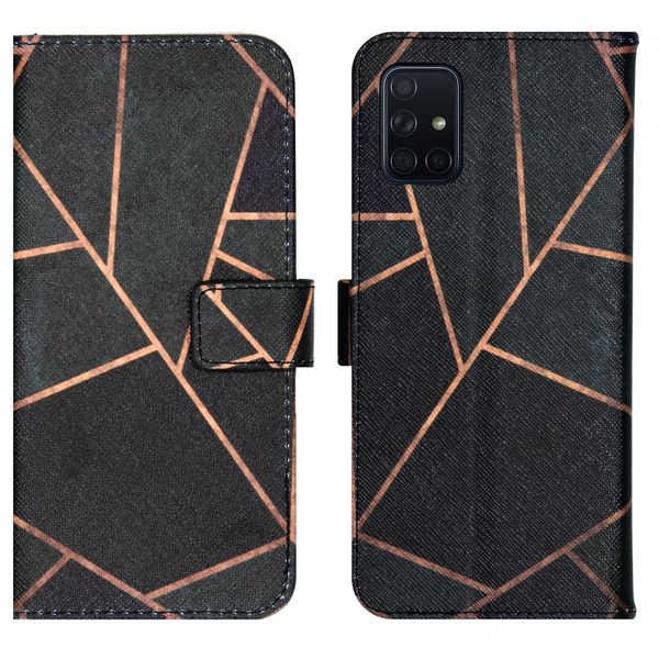 imoshion Design Softcase Bookcase Samsung Galaxy A71 - Black Graphic