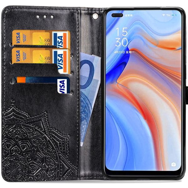 imoshion Mandala Bookcase Oppo Reno4 Z 5G - Zwart