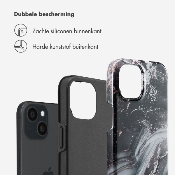 Selencia Vivid Backcover Apple iPhone 15 - Chic Marble Black