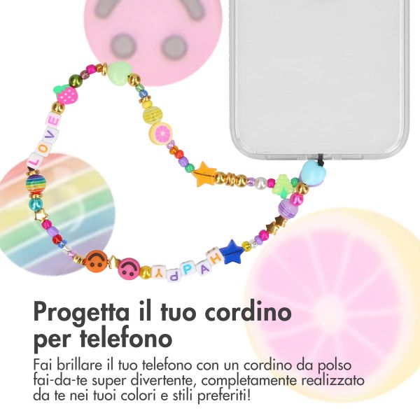 imoshion DIY telefoonkoord - Universeel - Happy / Love - Meerkleurig