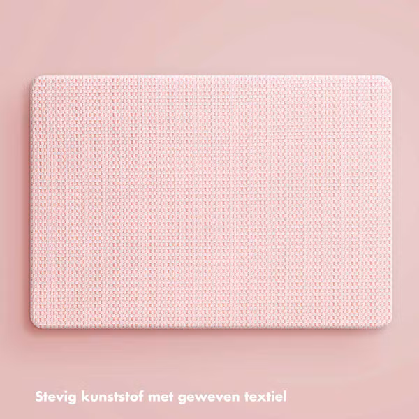 Selencia Geweven Cover Apple MacBook Pro 16 inch (2021 / 2023 M3 chip / 2024 M4 chip) - Roze