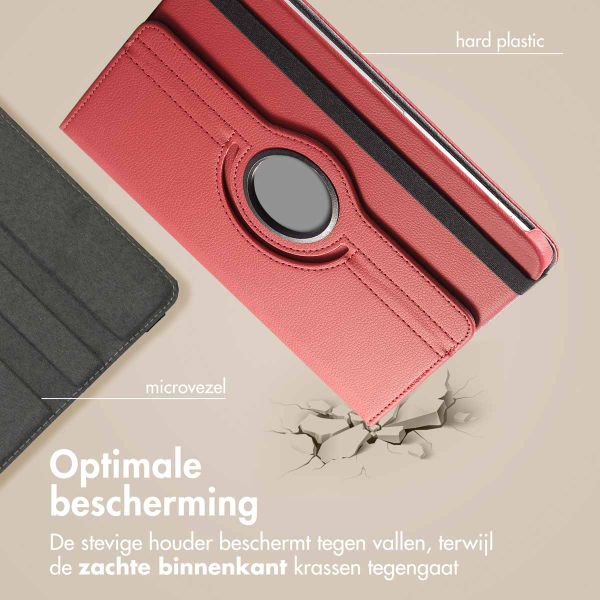 imoshion 360° draaibare Bookcase Samsung Galaxy Tab A11 Plus / A9 Plus - Donkerrood