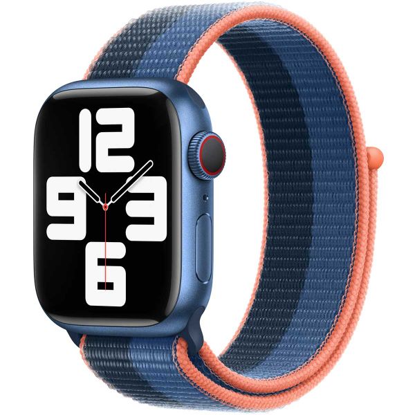 Apple Sport Loop Band Apple Watch Series 1 t/m 9 / SE (38/40/41 mm) | Series 10 (42 mm) - Blue Jay/Abyss Blue